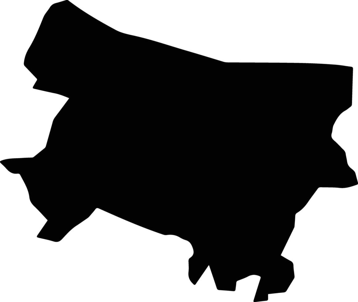 Shengang District Taiwan silhouette map vector