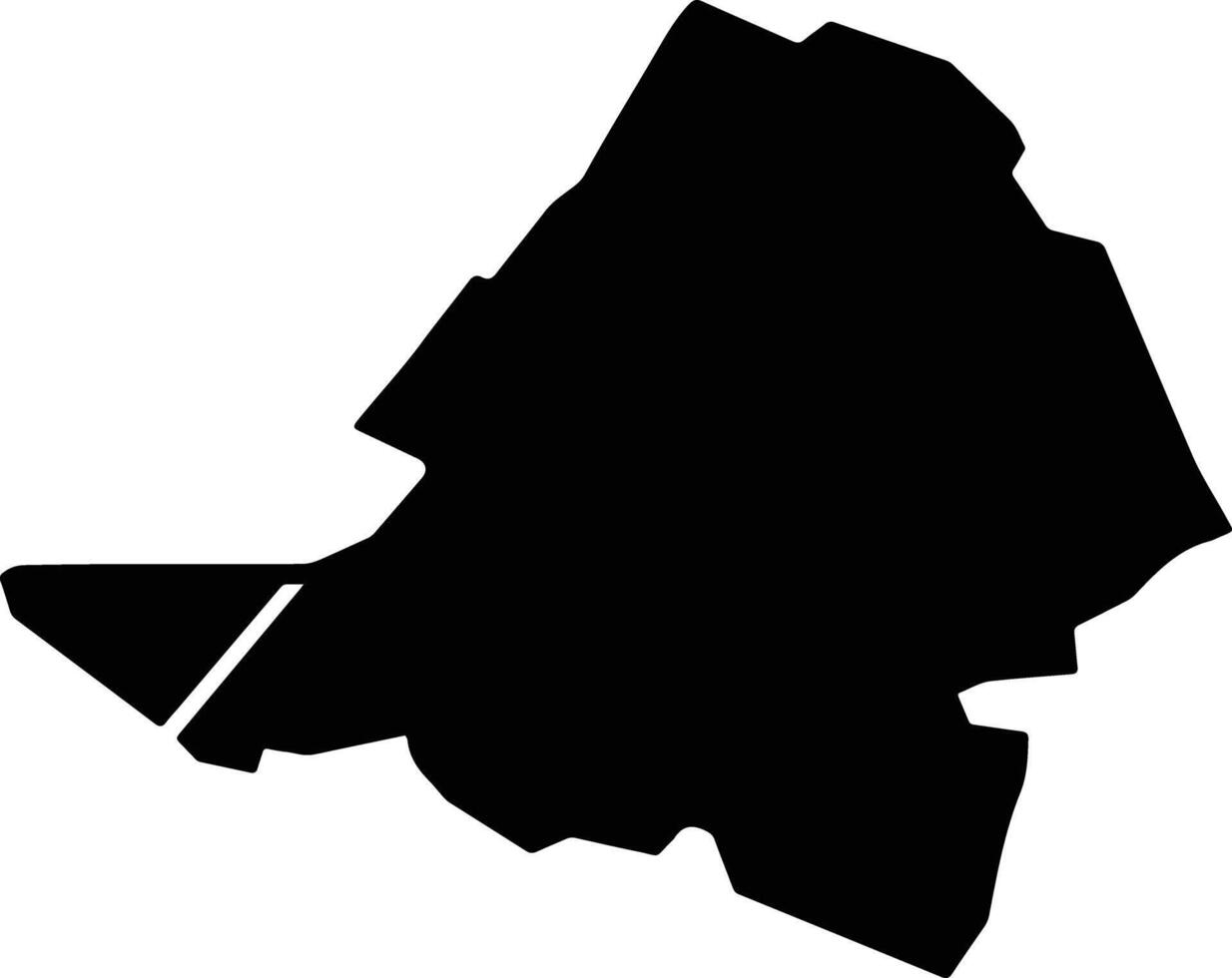 Shengang Township Taiwan silhouette map vector