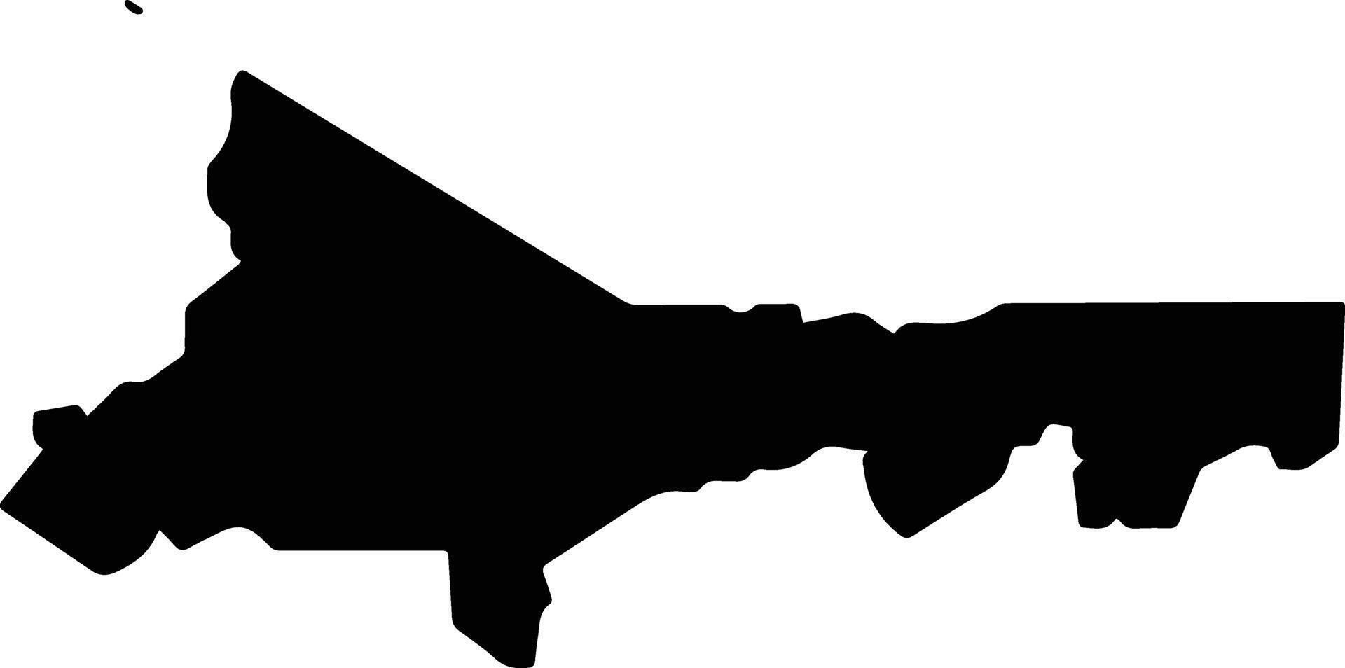 Shengsixian China silhouette map vector