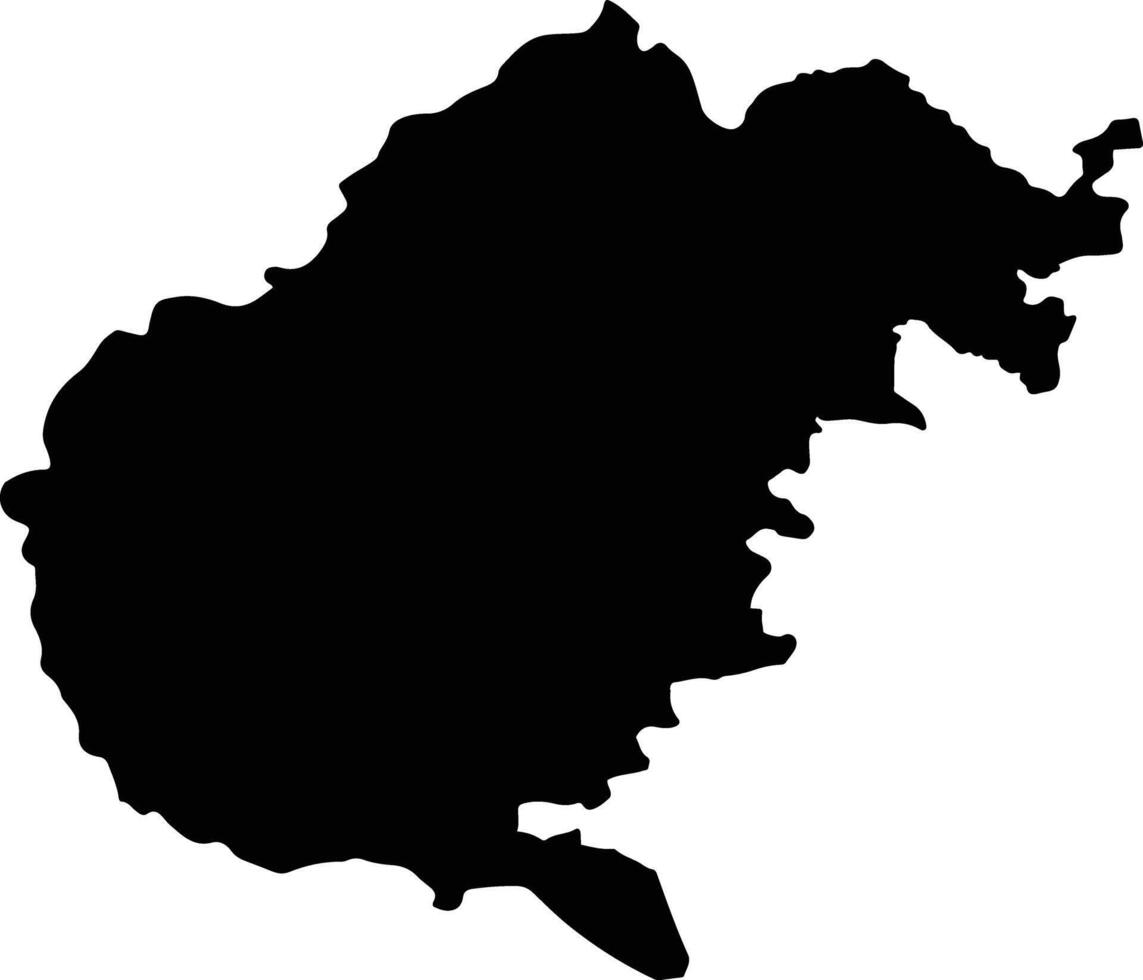 Sheopur India silhouette map vector