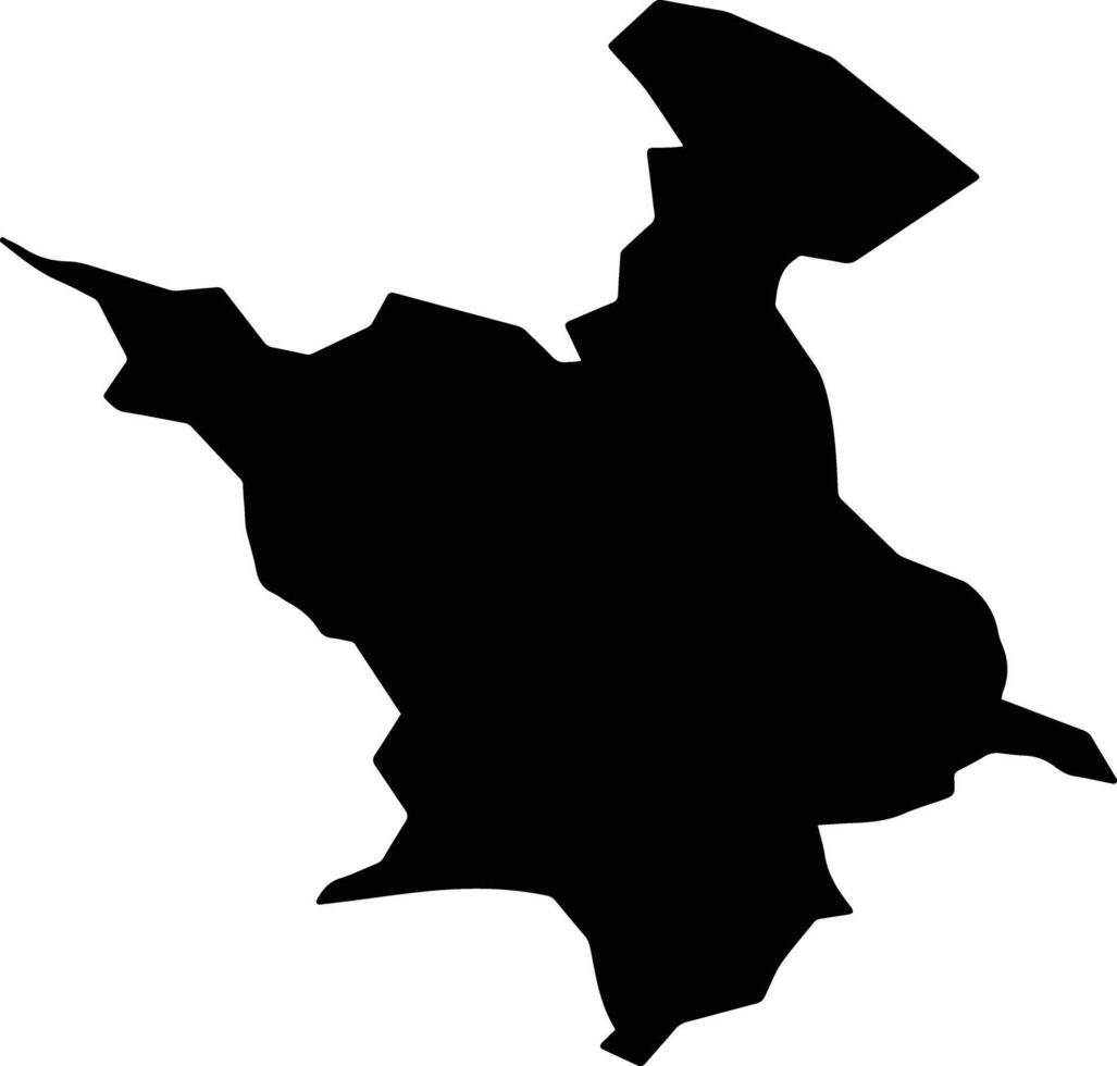 Shibecha Japan silhouette map vector