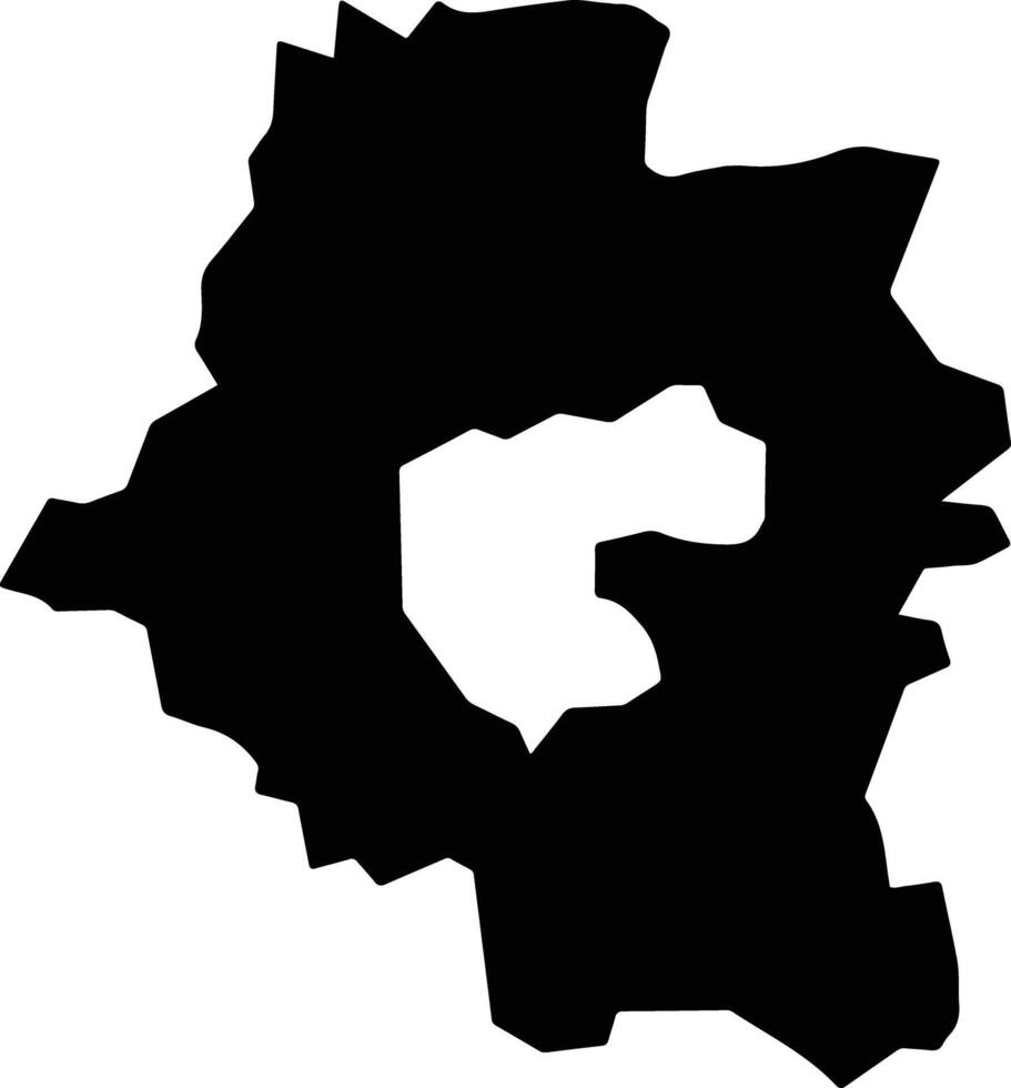 Shibin al Kum Egypt silhouette map vector