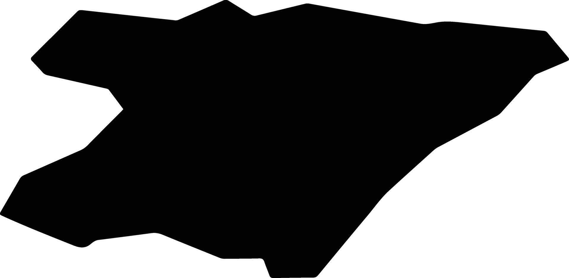 Shibukawa Japan silhouette map vector