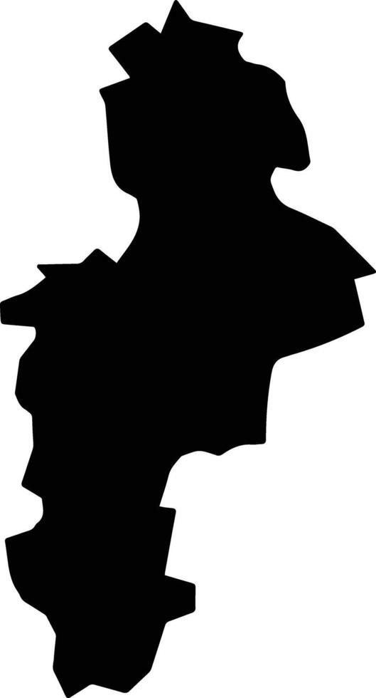 Shibin al Qanatir Egypt silhouette map vector
