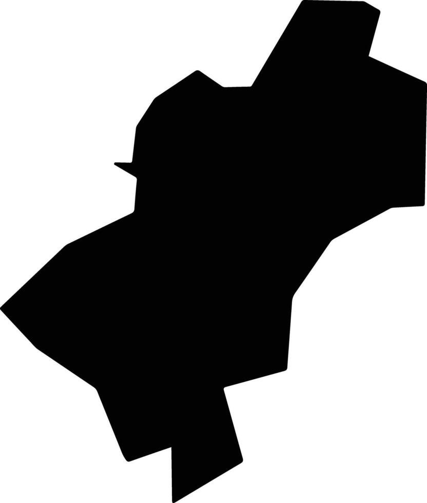Shieliyskiy Kazakhstan silhouette map vector