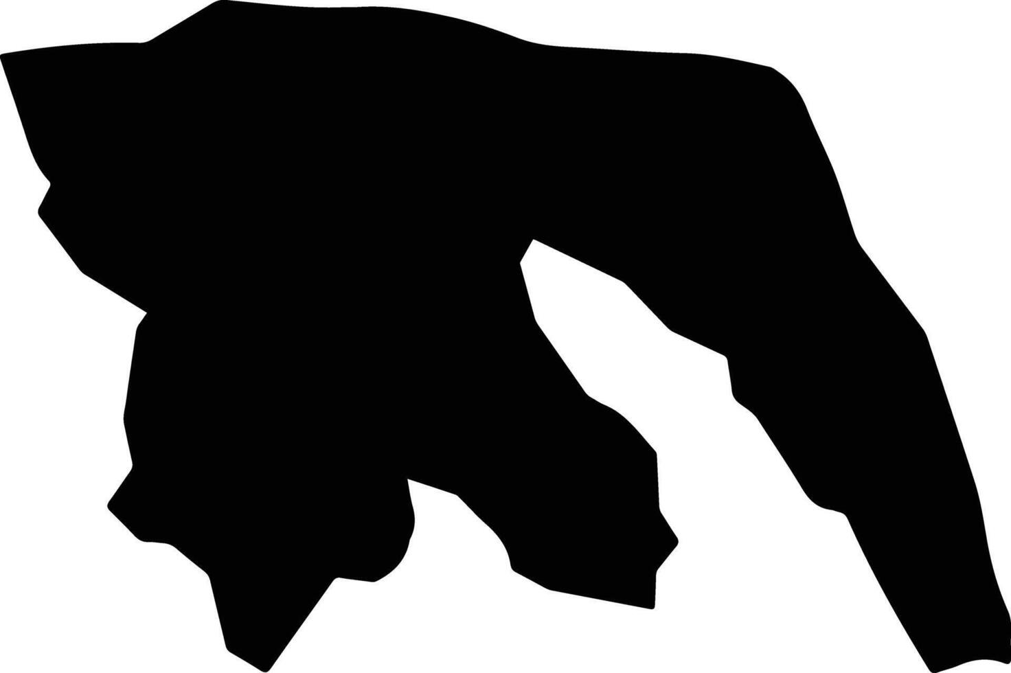 Shigang District Taiwan silhouette map vector