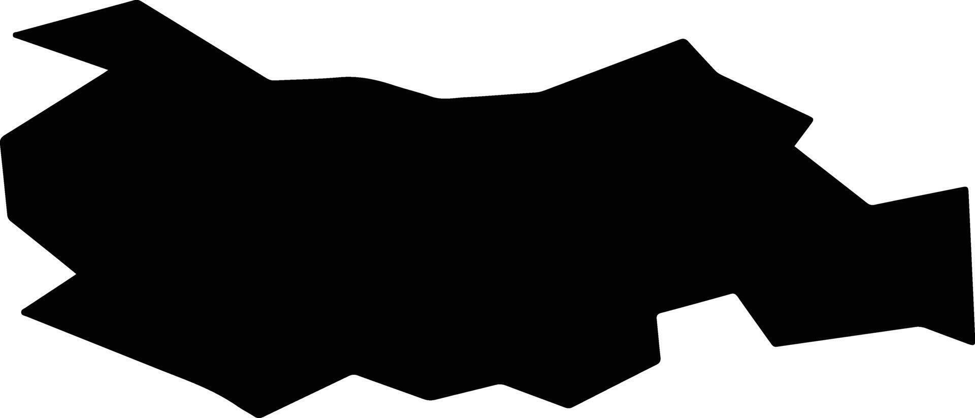 Shimanovsk Russia silhouette map vector