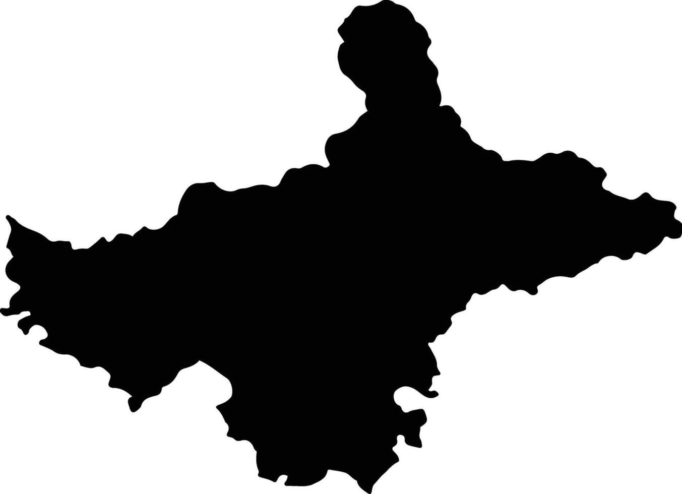 Shimla India silhouette map vector