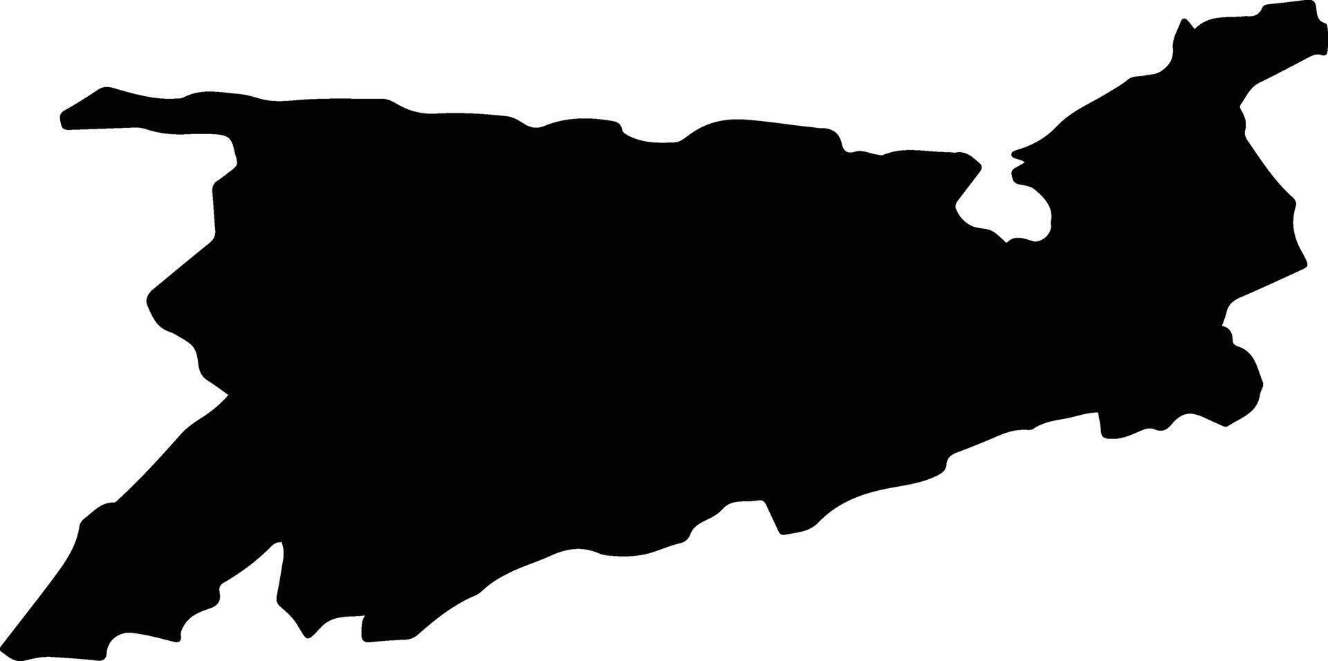 Shindand Afghanistan silhouette map vector