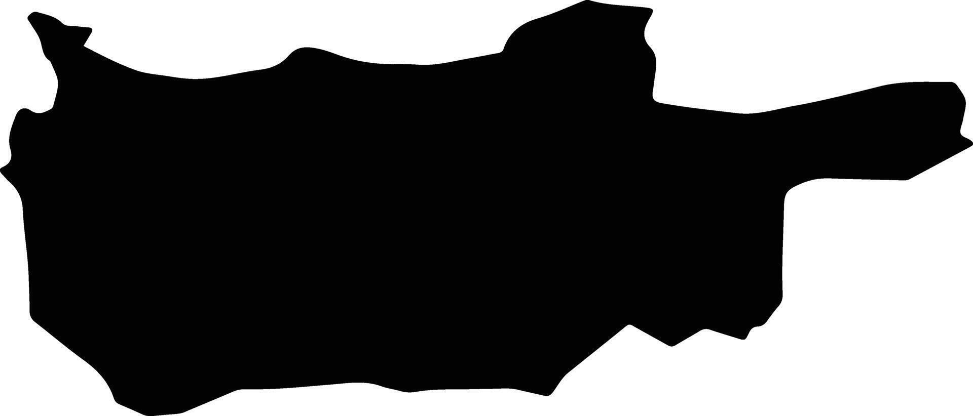 Shine Ider Mongolia silhouette map vector