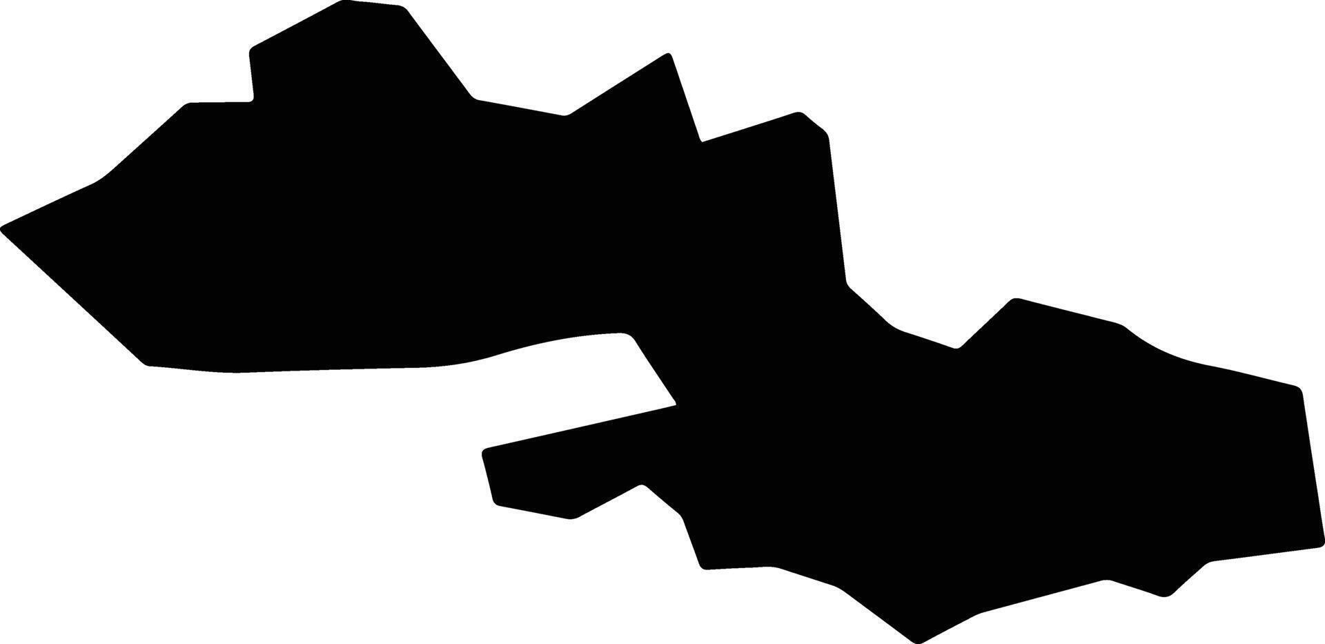 Shinkafi Nigeria silhouette map vector
