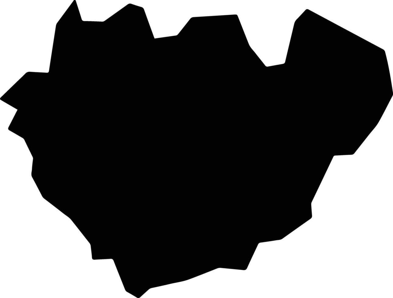 Shinshiro Japan silhouette map vector