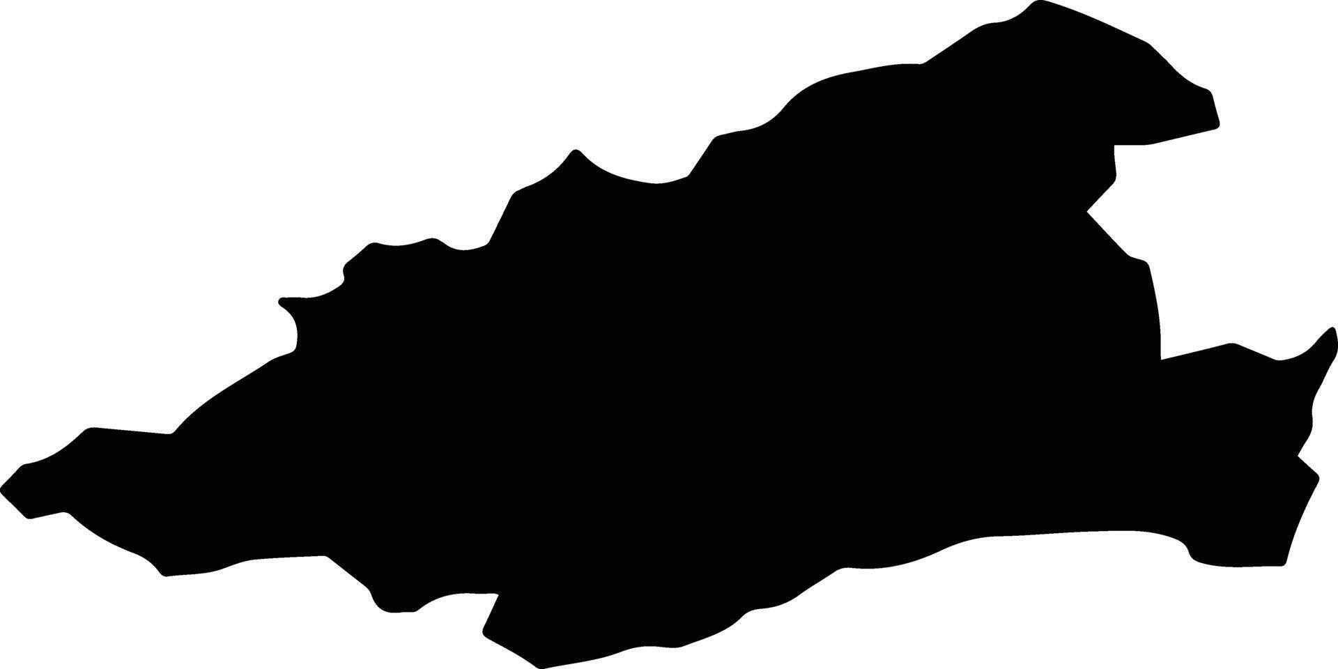 Shinkay Afghanistan silhouette map vector