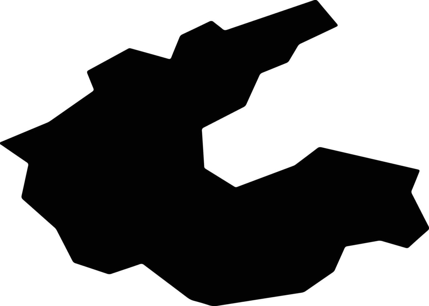 Shirakawa Japan silhouette map vector