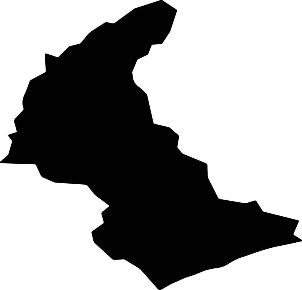 Shiranuka Japan silhouette map vector