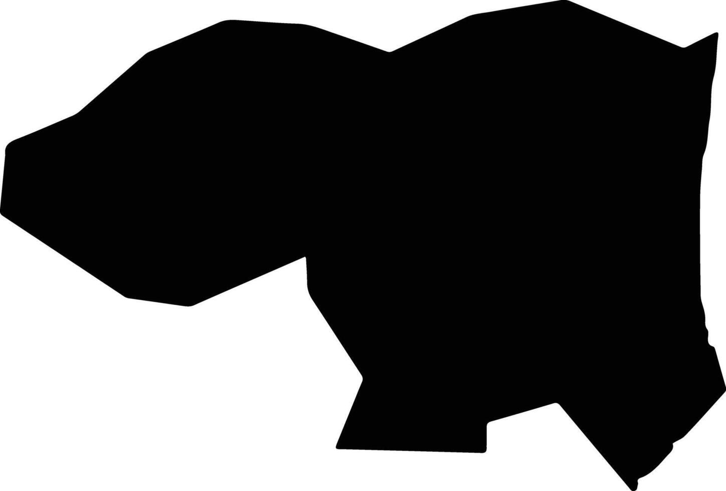 Shiriuchi Japan silhouette map vector