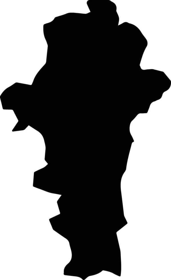 Shiroro Nigeria silhouette map vector