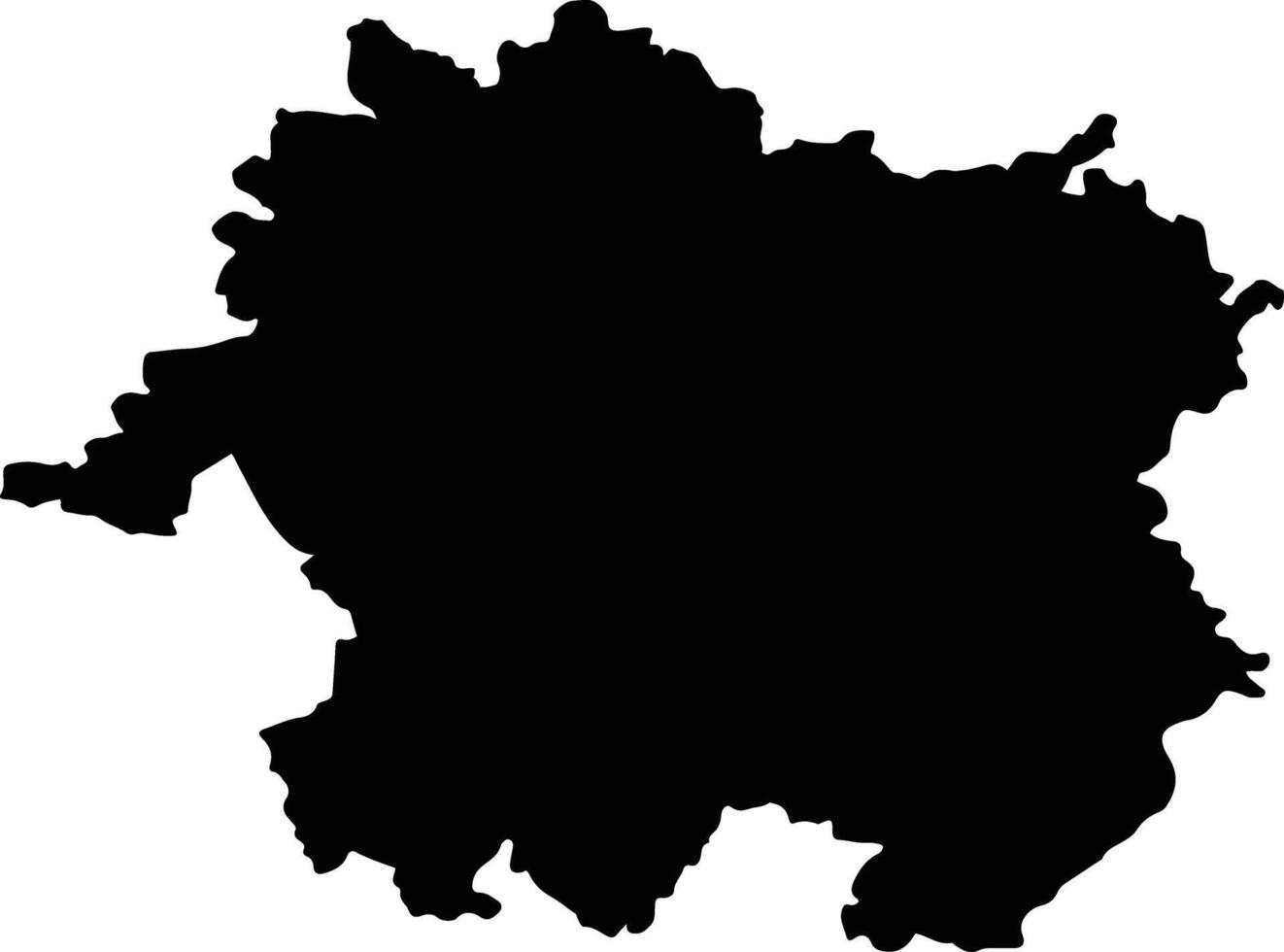 Shivpuri India silhouette map vector
