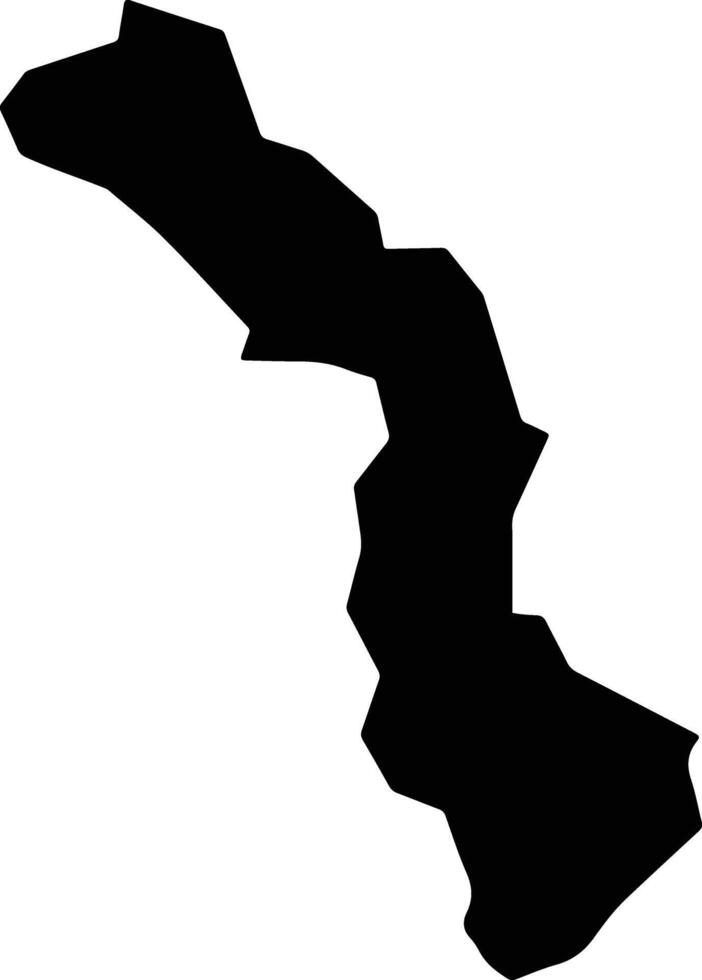 Shonai Japan silhouette map vector