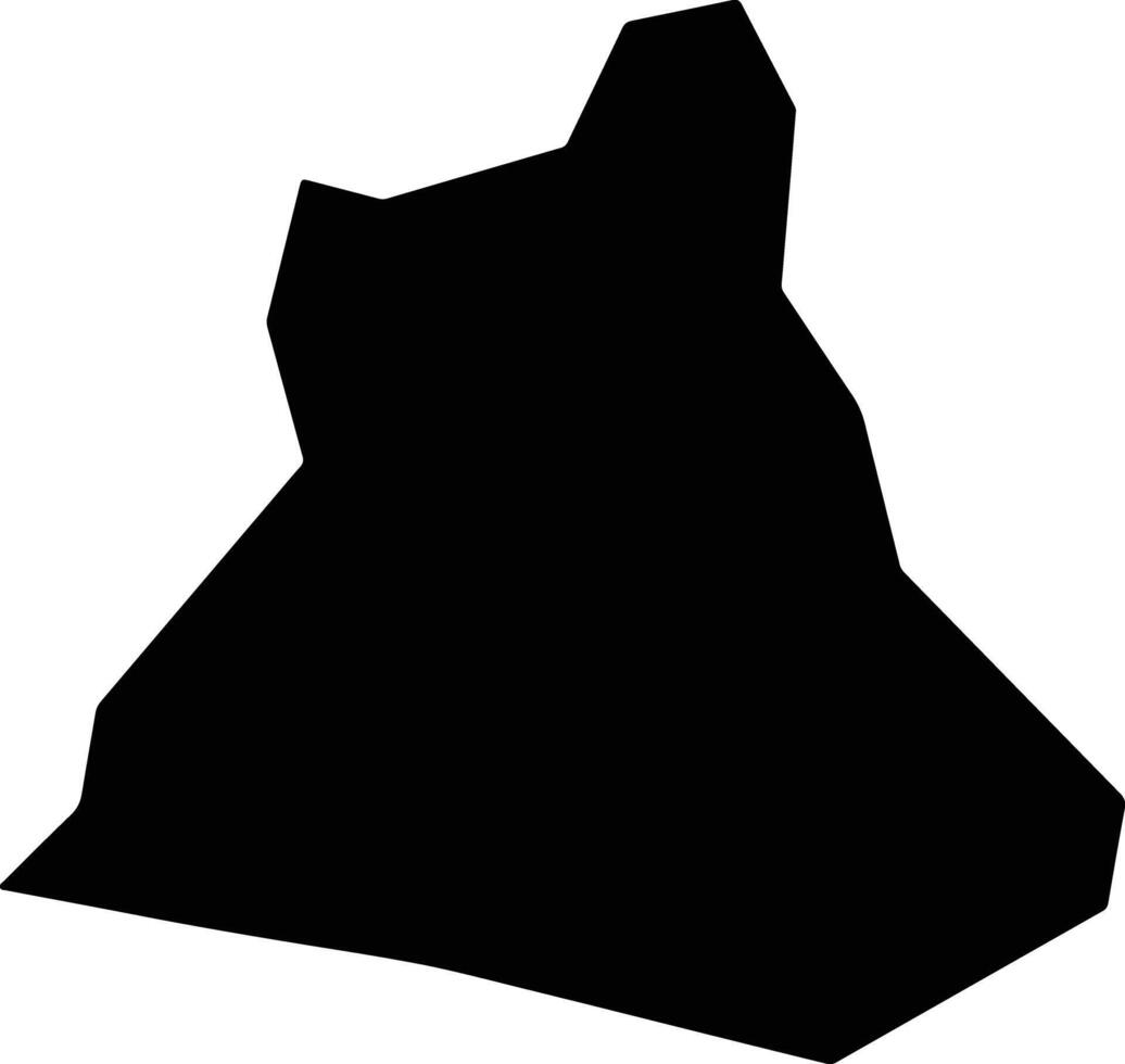 Shompangkha Bhutan silhouette map vector