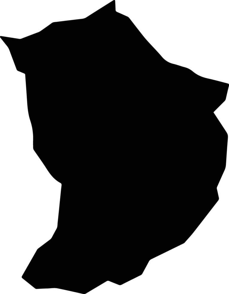 Shongphu Bhutan silhouette map vector