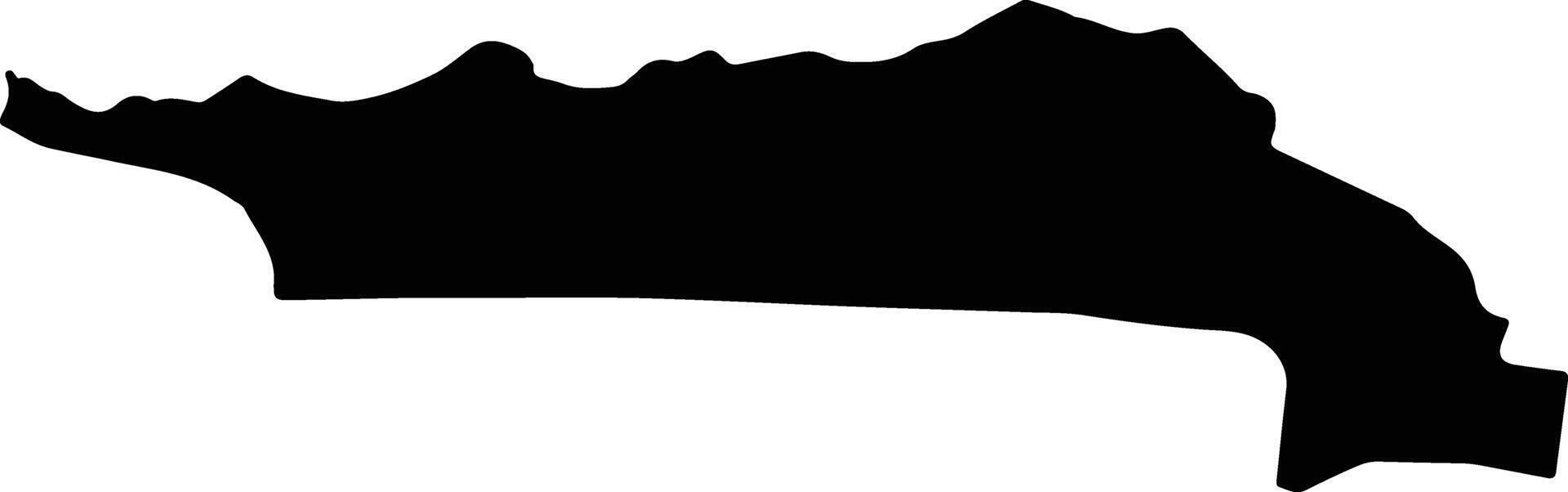 Shortepa Afghanistan silhouette map vector