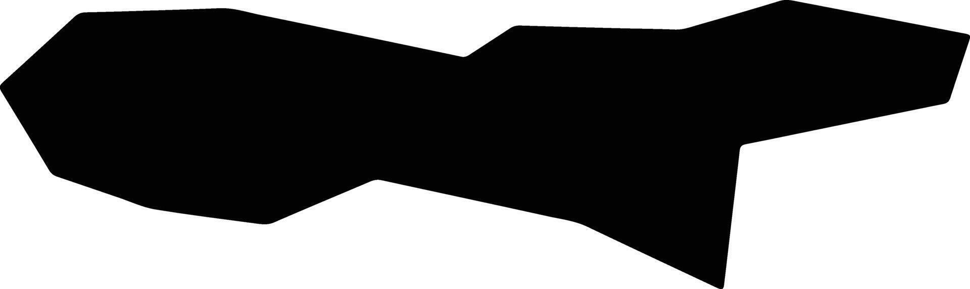 Shortandinskiy Kazakhstan silhouette map vector