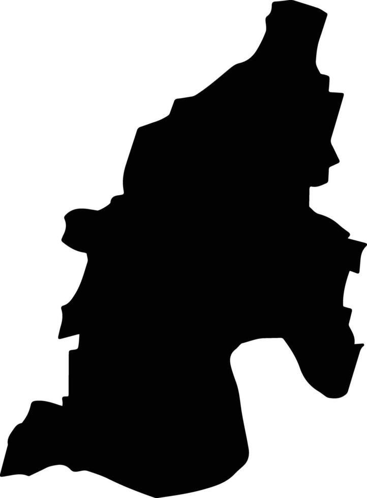 Shuilin Taiwan silhouette map vector