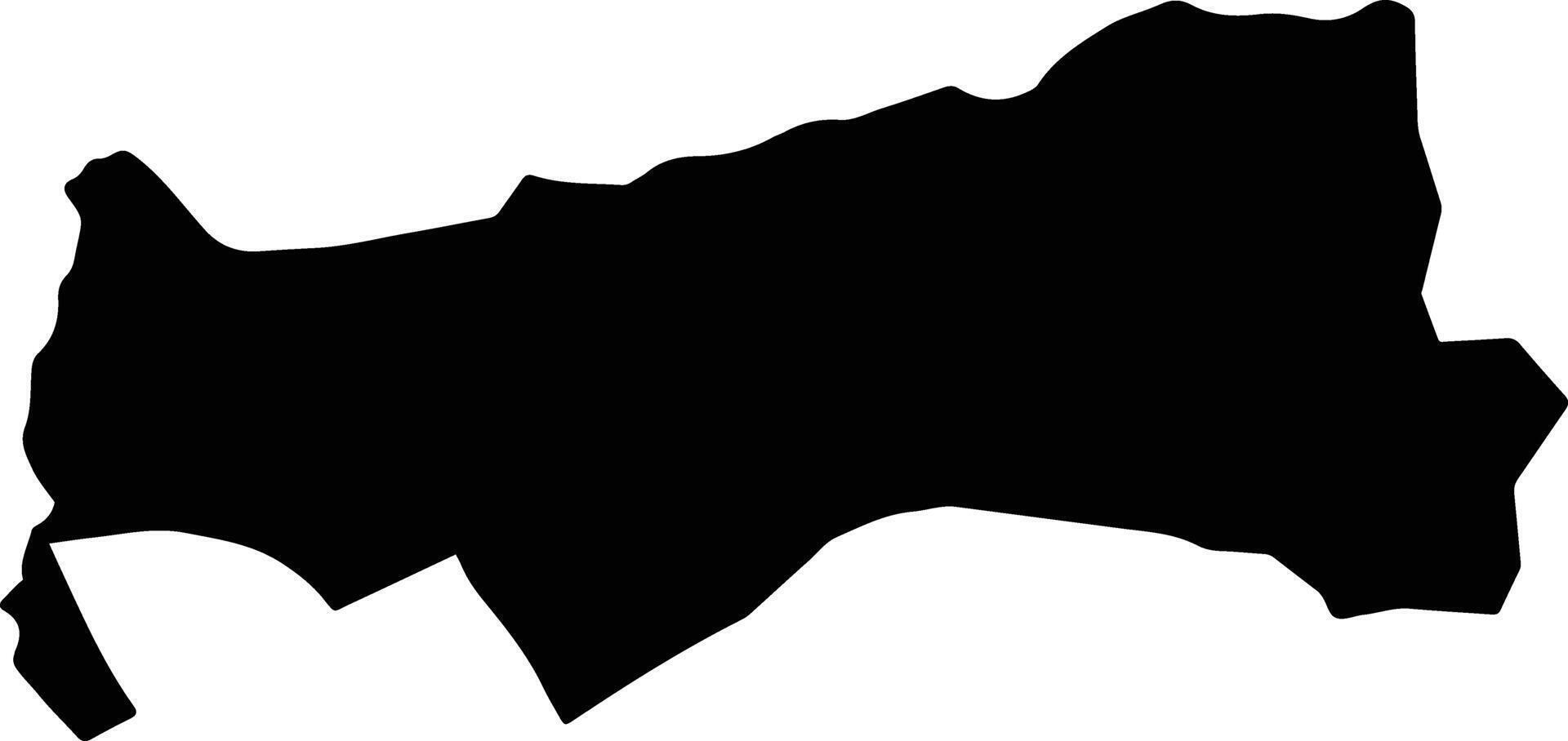 Shughnon District Tajikistan silhouette map vector