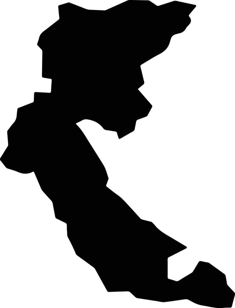 Shumer Bhutan silhouette map vector