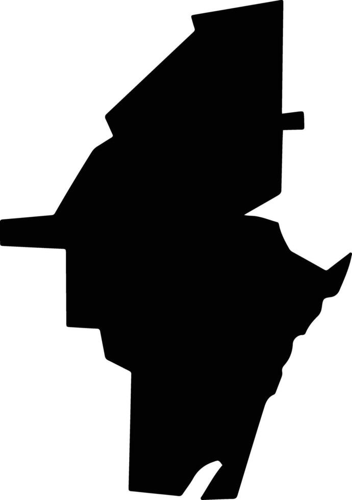 Shurugwi Town Zimbabwe silhouette map vector