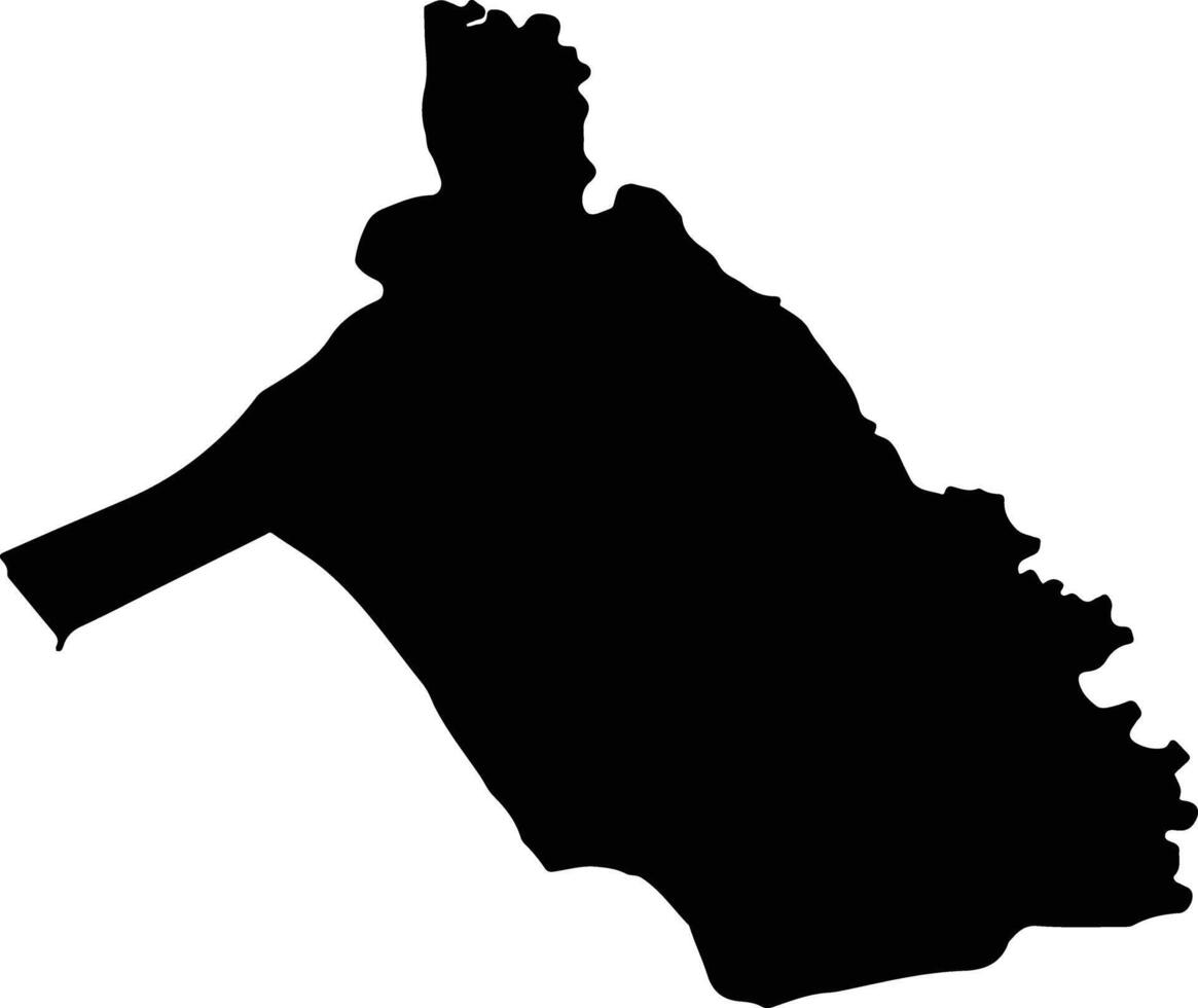 Shush Iran silhouette map vector