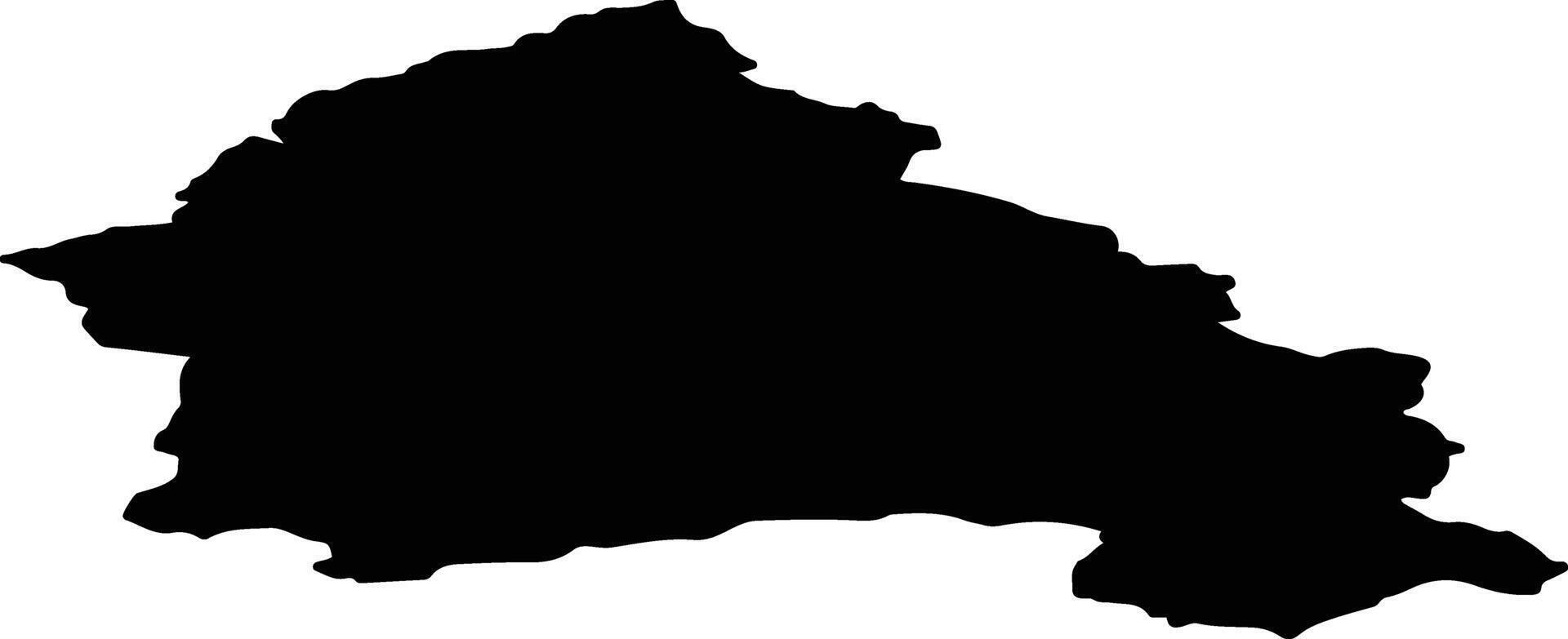 Shuryshkarsky Rayon Russia silhouette map vector