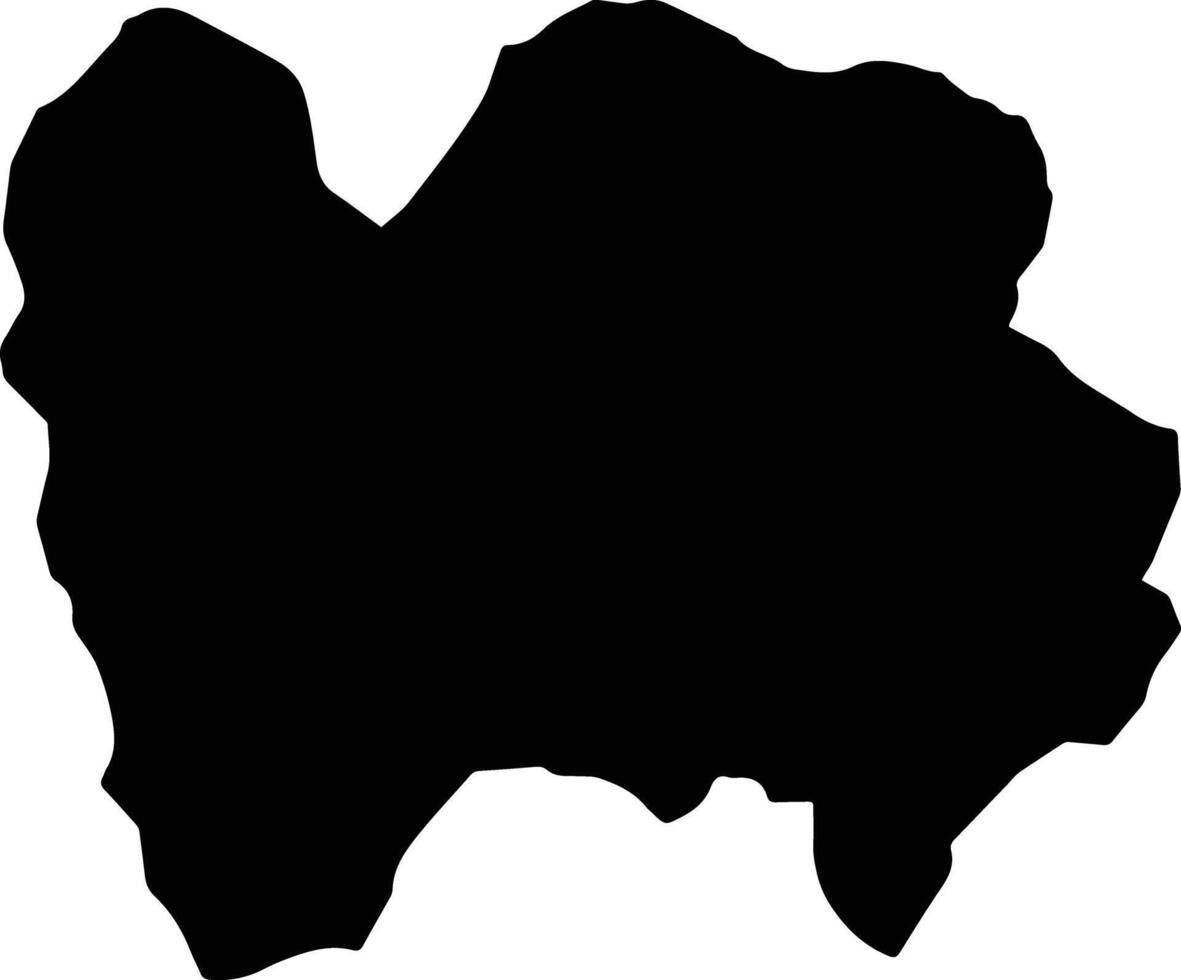 Si Ma Cai Vietnam silhouette map vector