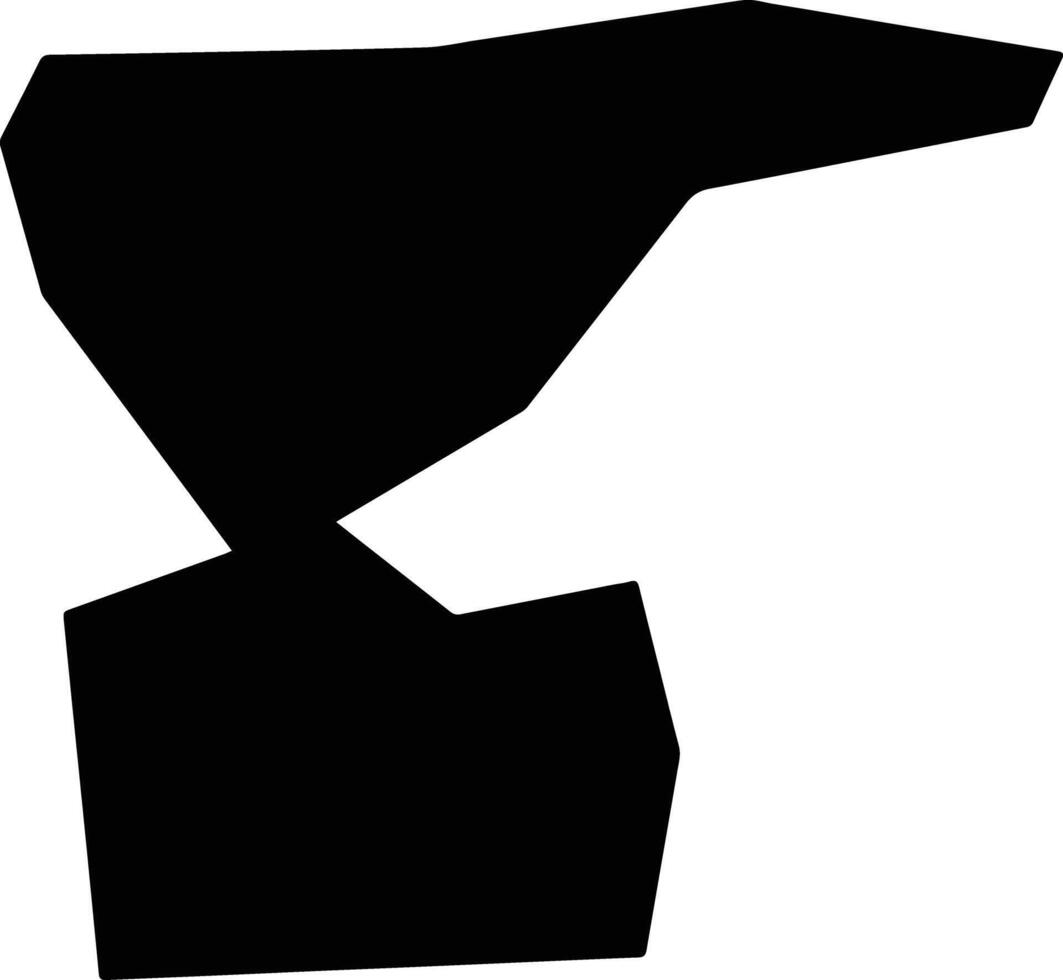 Sichari Cyprus silhouette map vector