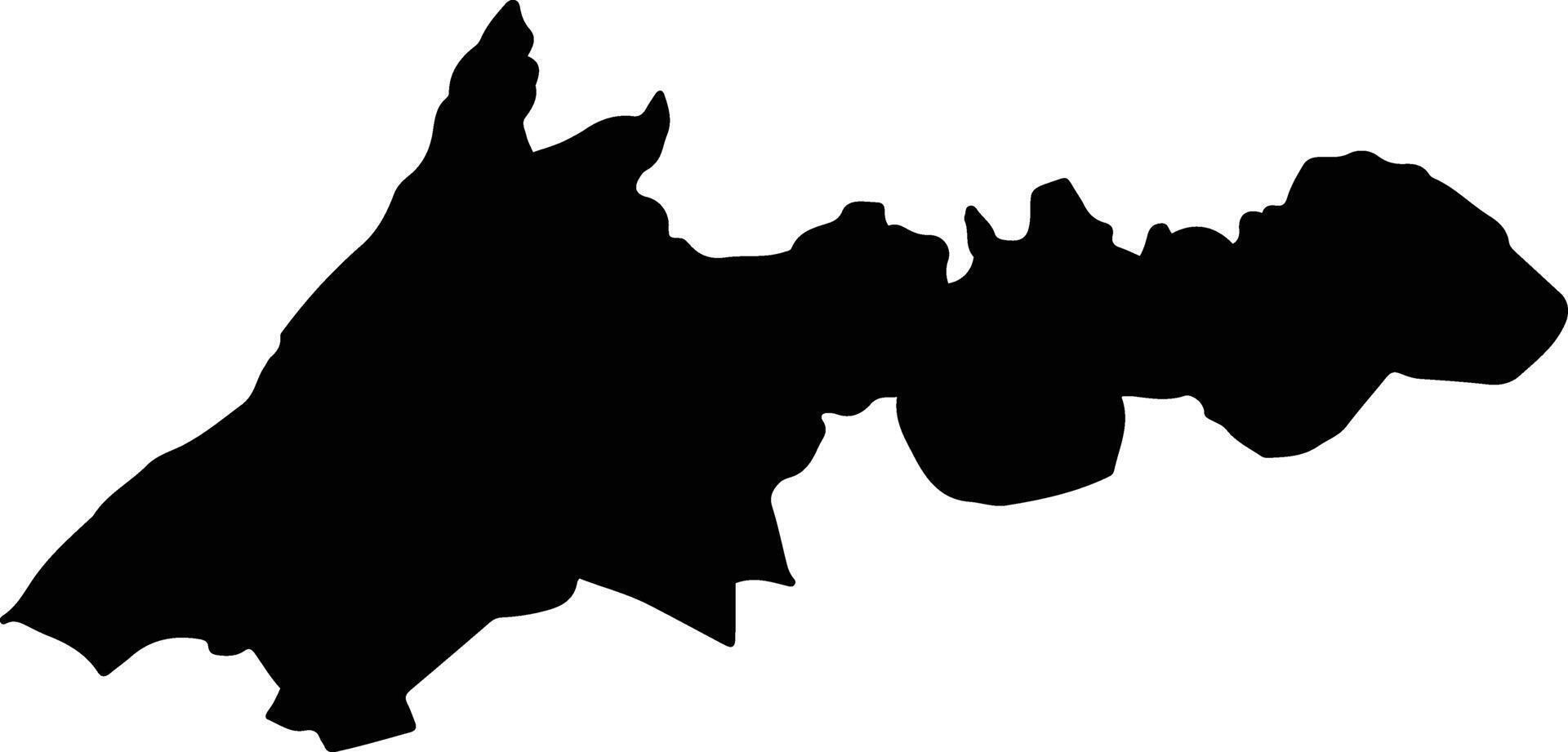 Sidi Ifni Province Morocco silhouette map vector