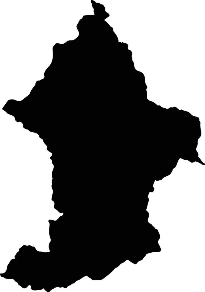 Sigchos Ecuador silhouette map vector