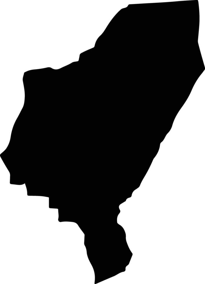 Siha Tanzania silhouette map vector