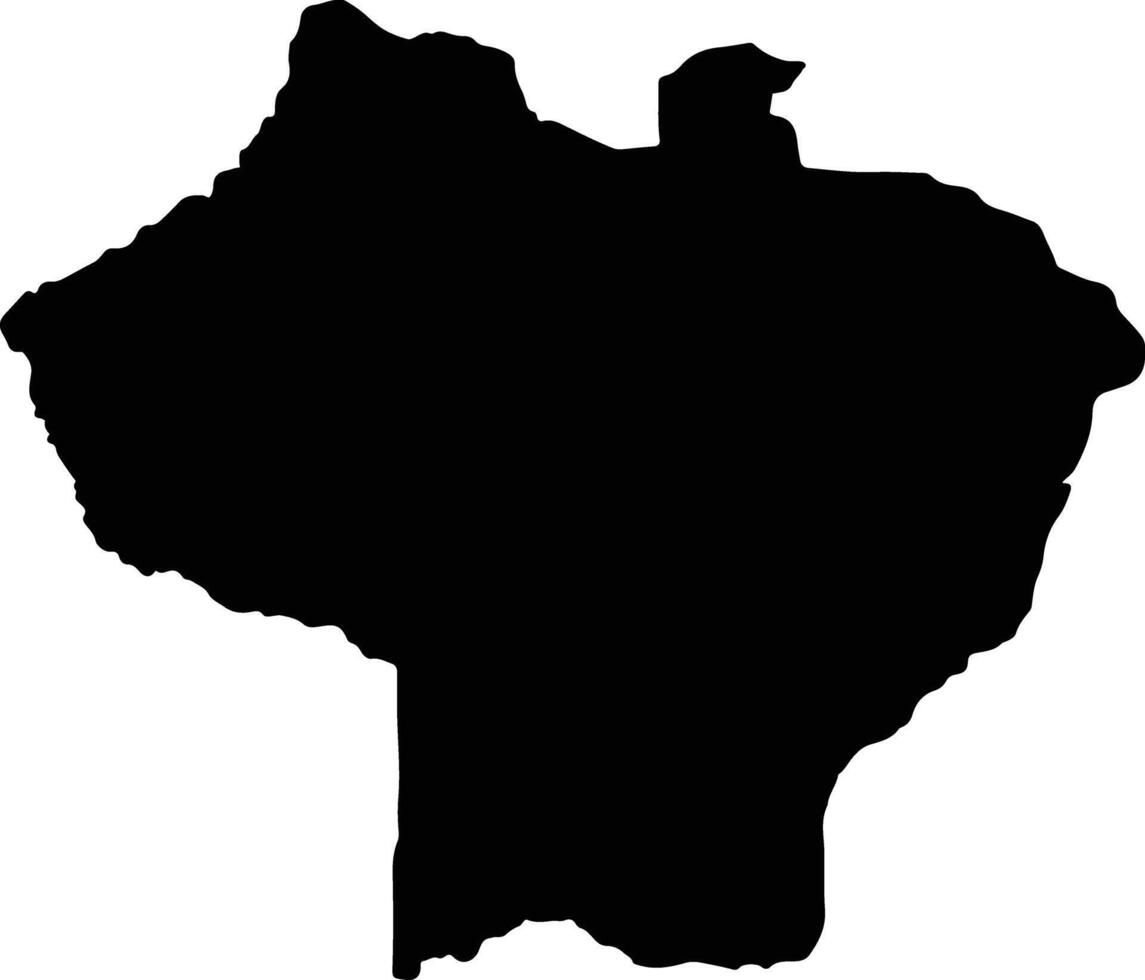 Sikonge Tanzania silhouette map vector