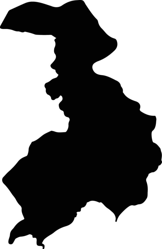 Silifke Turkey silhouette map vector