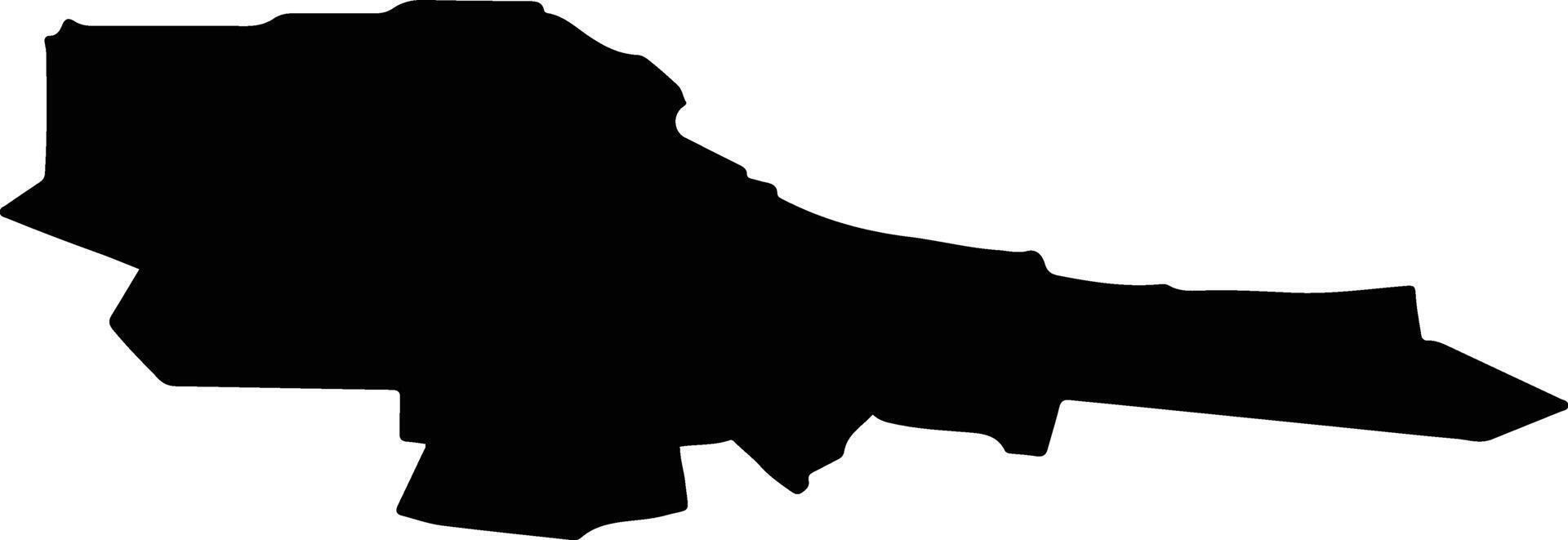 Sillamae linn Estonia silhouette map vector