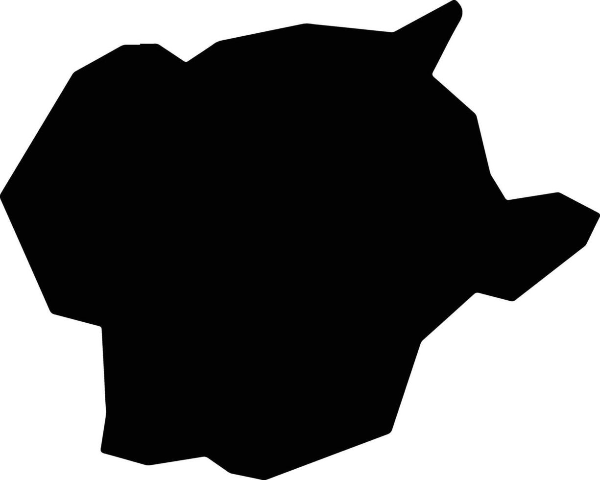 Silva Jardim Brazil silhouette map vector