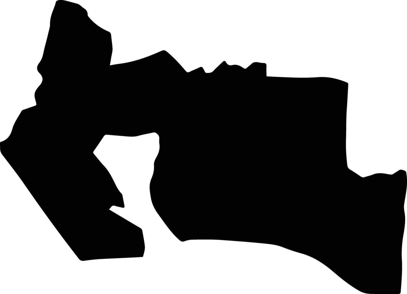 Siloah Jamaica silhouette map vector