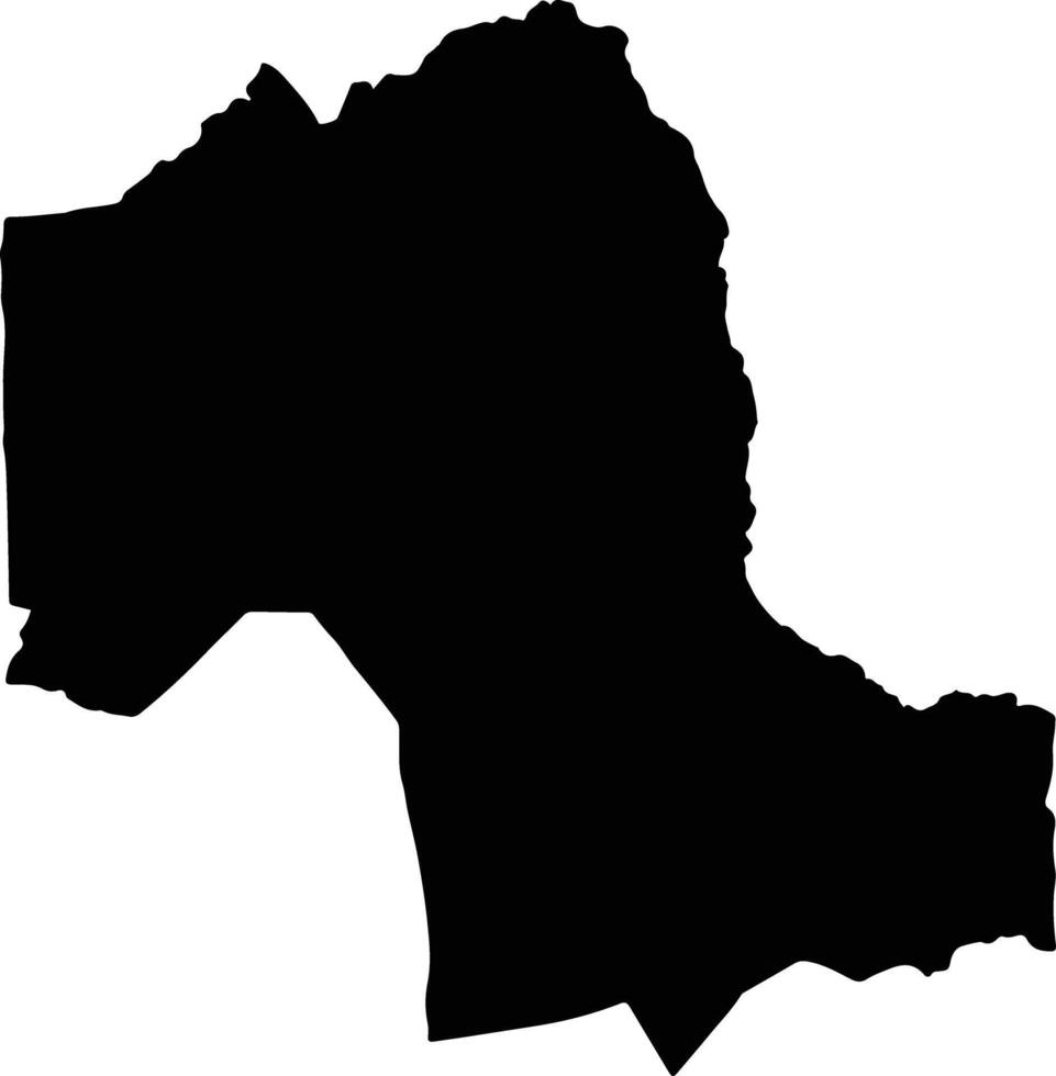 Simanjiro Tanzania silhouette map vector