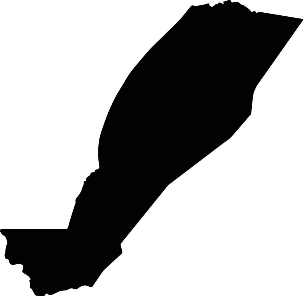 Sinazongwe Zambia silhouette map vector