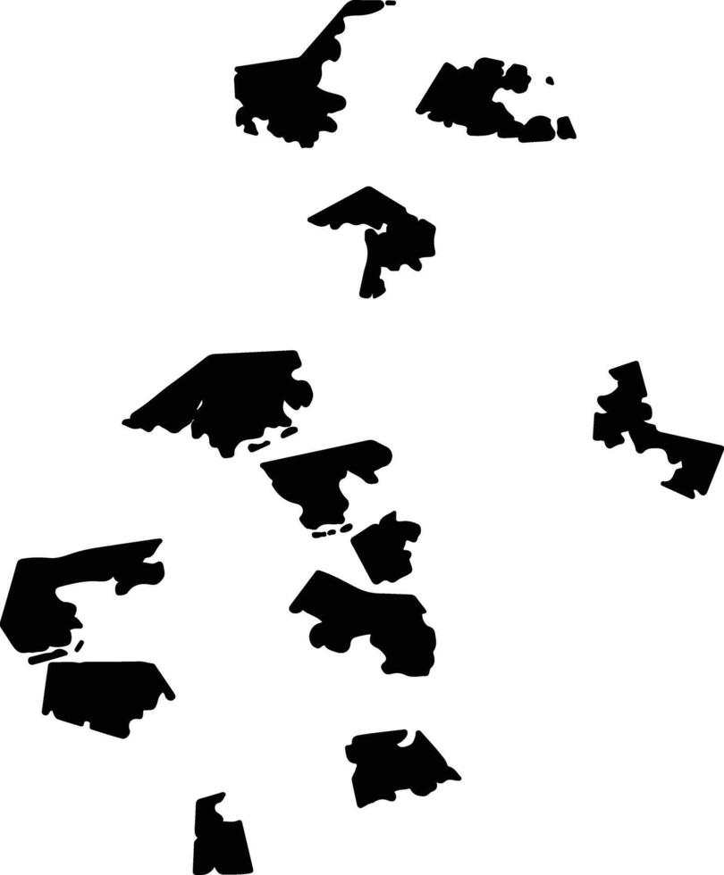 Sinan gun South Korea silhouette map vector