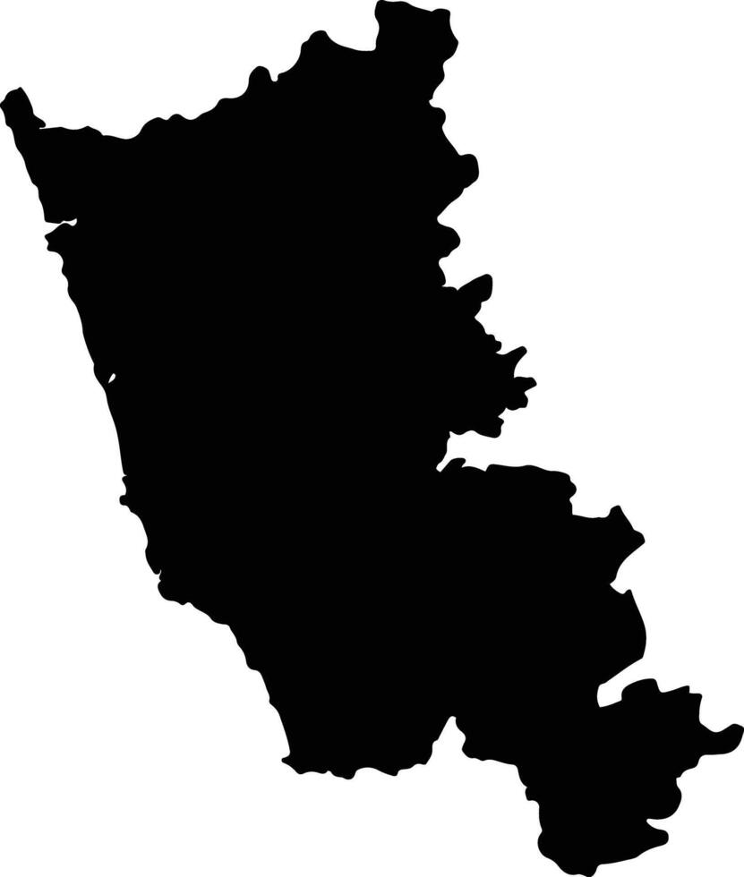 Sindhudurg India silhouette map vector