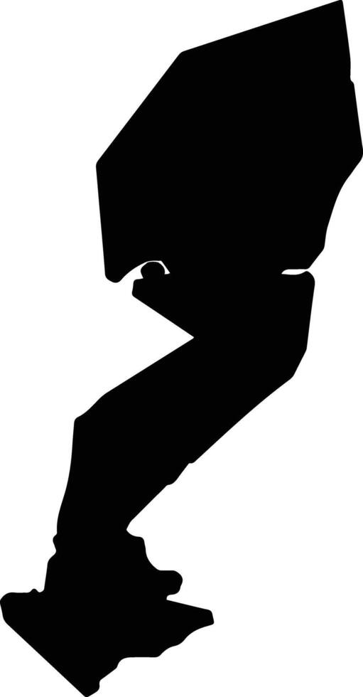 Sindo North Korea silhouette map vector