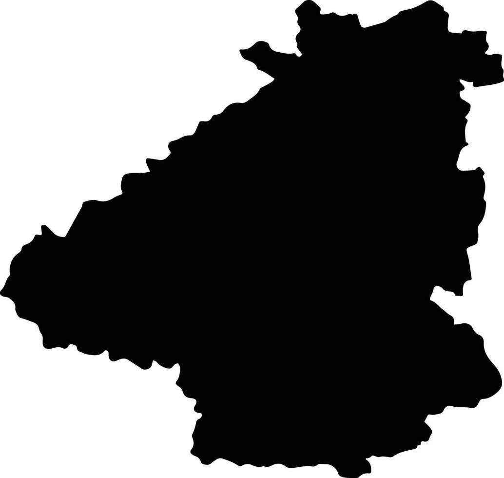 Singrauli India silhouette map vector