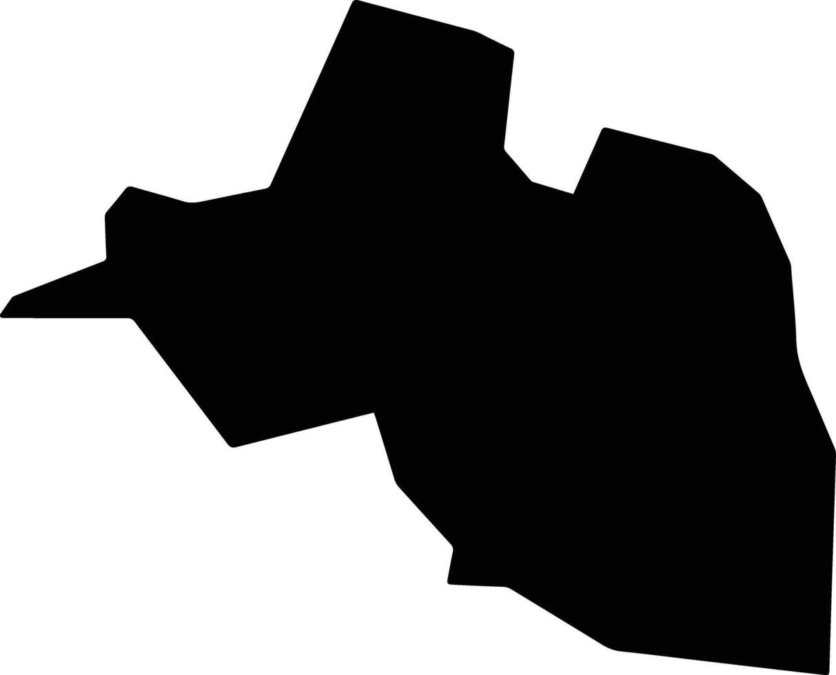 Sinkat Sudan silhouette map vector
